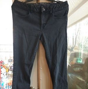 Black jegging stretch jeans American eagle sz 12